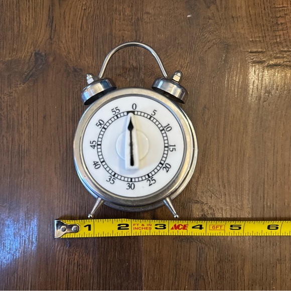 Classic Silver Timer Clock for Home Decor - Picture 3 of 4